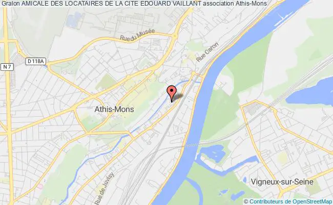 plan association Amicale Des Locataires De La Cite Edouard Vaillant Athis-Mons
