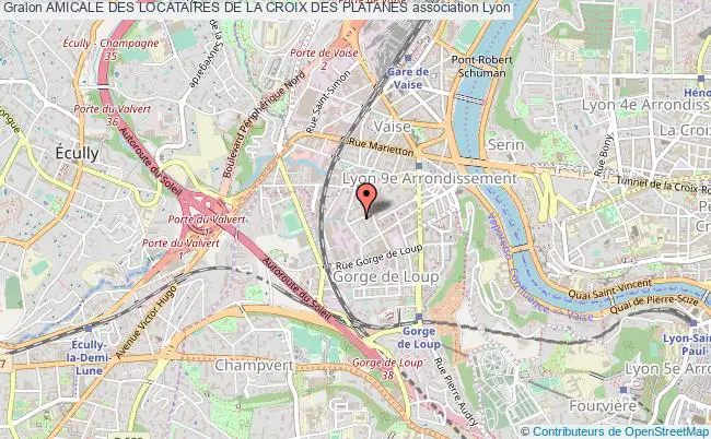 plan association Amicale Des Locataires De La Croix Des Platanes Lyon 9e Arrondissement