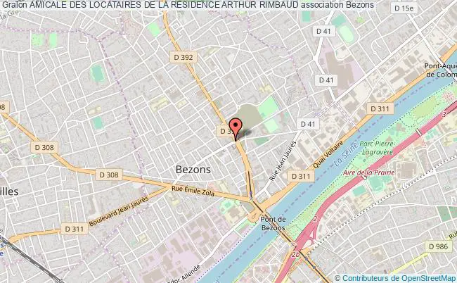 plan association Amicale Des Locataires De La Residence Arthur Rimbaud Bezons