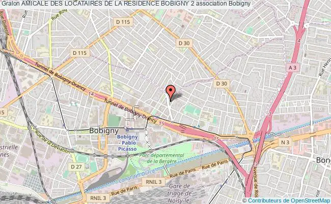 plan association Amicale Des Locataires De La Residence Bobigny 2 Bobigny