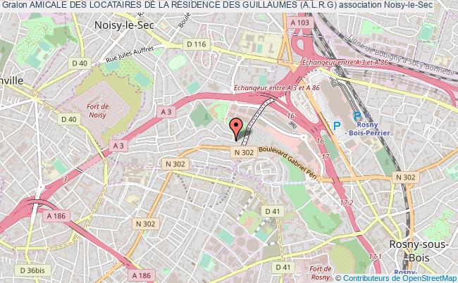plan association Amicale Des Locataires De La RÉsidence Des Guillaumes (a.l.r.g) Noisy-le-Sec