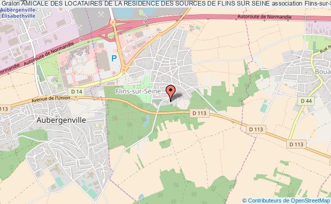 plan association Amicale Des Locataires De La Residence Des Sources De Flins Sur Seine Flins-sur-Seine