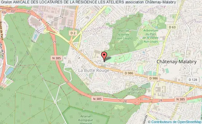 plan association Amicale Des Locataires De La RÉsidence Les Ateliers Châtenay-Malabry