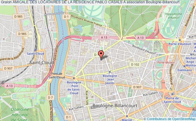 plan association Amicale Des Locataires De La Residence Pablo Casals A Boulogne-Billancourt