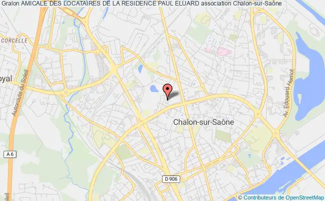 plan association Amicale Des Locataires De La Residence Paul Eluard Chalon-sur-Saône