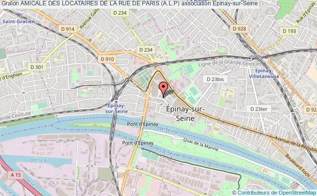 plan association Amicale Des Locataires De La Rue De Paris (a.l.p) Épinay-sur-Seine