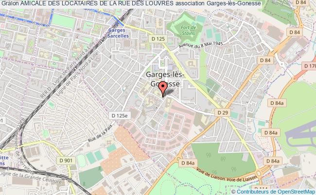plan association Amicale Des Locataires De La Rue Des Louvres Garges-lès-Gonesse
