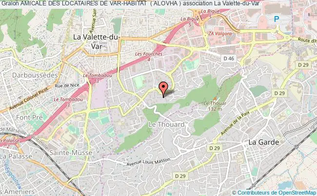 plan association Amicale Des Locataires De Var-habitat  ( Alovha ) La Valette-du-Var