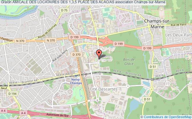 plan association Amicale Des Locataires Des 1,3,5 Place Des Acacias Champs-sur-Marne