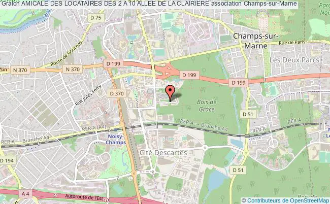 plan association Amicale Des Locataires Des 2 A 10 Allee De La Clairiere Champs-sur-Marne