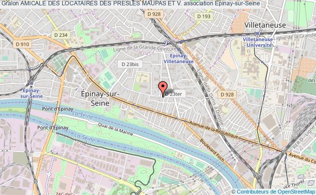 plan association Amicale Des Locataires Des Presles Maupas Et V. Épinay-sur-Seine