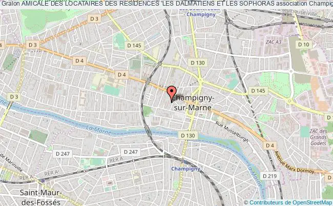 plan association Amicale Des Locataires Des Residences 'les Dalmatiens Et Les Sophoras Champigny-sur-Marne