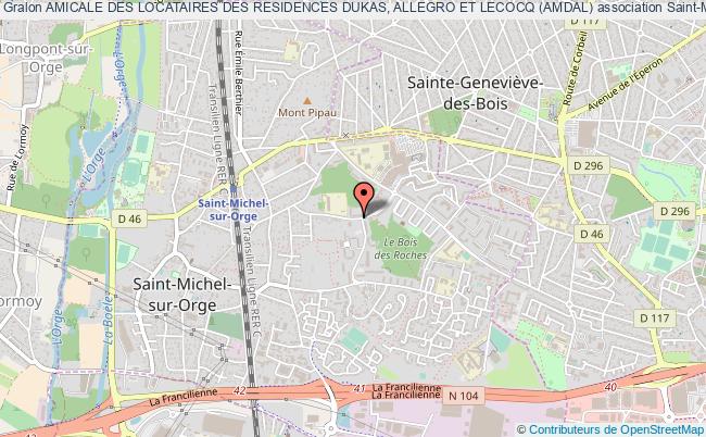 plan association Amicale Des Locataires Des Residences Dukas, Allegro Et Lecocq (amdal) Saint-Michel-sur-Orge