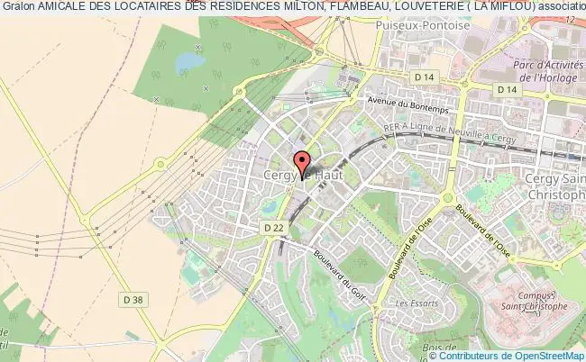 plan association Amicale Des Locataires Des Residences Milton, Flambeau, Louveterie ( La Miflou) Courdimanche