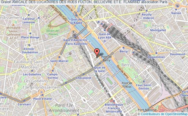 plan association Amicale Des Locataires Des Rues Fulton, Bellievre Et E. Flamand Paris