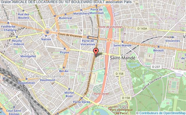 plan association Amicale Des Locataires Du 107 Boulevard Soult Paris