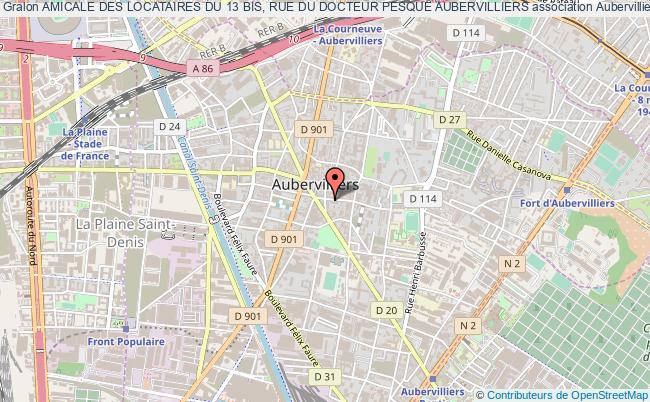 plan association Amicale Des Locataires Du 13 Bis, Rue Du Docteur Pesque Aubervilliers Aubervilliers