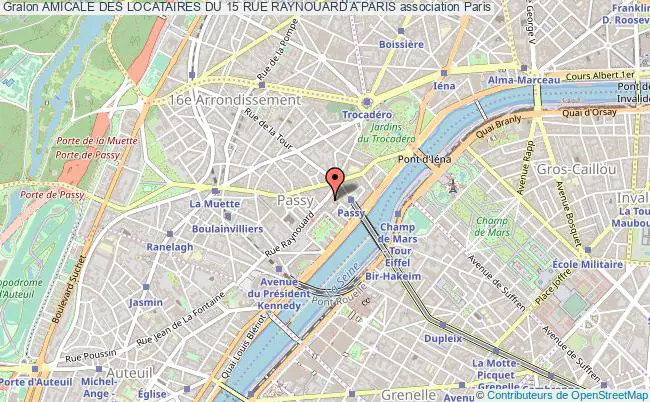 plan association Amicale Des Locataires Du 15 Rue Raynouard A Paris Paris
