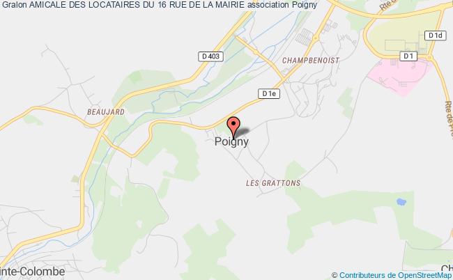 plan association Amicale Des Locataires Du 16 Rue De La Mairie Poigny