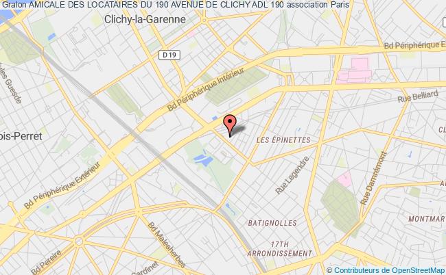 plan association Amicale Des Locataires Du 190 Avenue De Clichy Adl 190 Paris