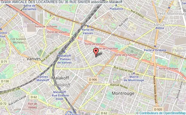 plan association Amicale Des Locataires Du 35 Rue Savier Malakoff