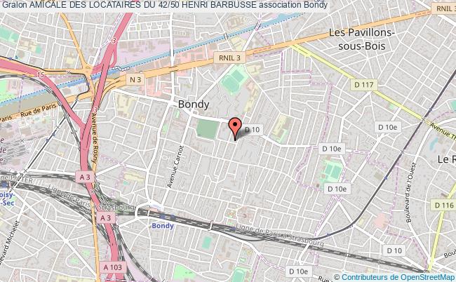 plan association Amicale Des Locataires Du 42/50 Henri Barbusse Bondy