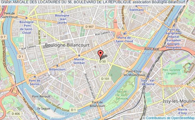 plan association Amicale Des Locataires Du 56, Boulevard De La Republique Boulogne-Billancourt