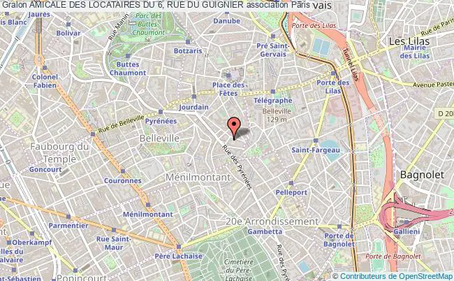 plan association Amicale Des Locataires Du 6, Rue Du Guignier Paris