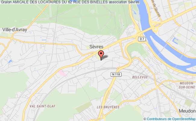 plan association Amicale Des Locataires Du 62 Rue Des Binelles Sèvres