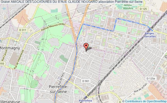plan association Amicale Des Locataires Du 8 Rue Claude Nougaro Pierrefitte-sur-Seine