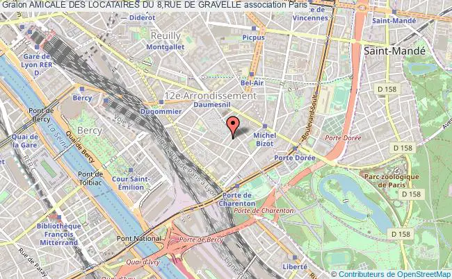 plan association Amicale Des Locataires Du 8,rue De Gravelle Paris