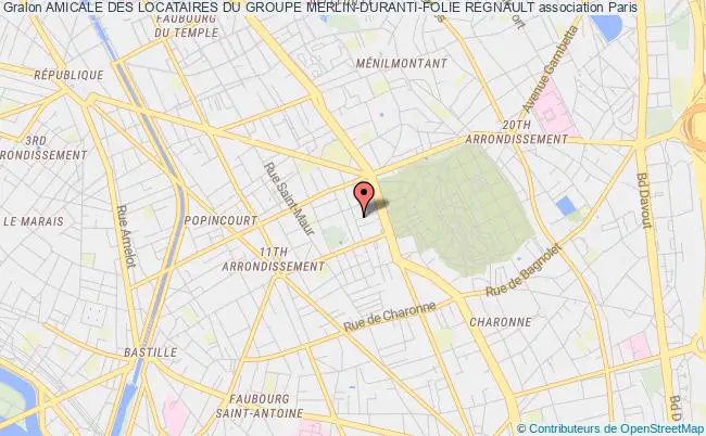 plan association Amicale Des Locataires Du Groupe Merlin-duranti-folie Regnault Paris