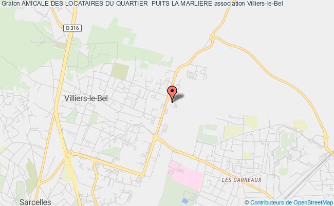 plan association Amicale Des Locataires Du Quartier  Puits La Marliere Villiers-le-Bel