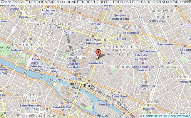 plan association Amicale Des Locataires Du Quartier De L'horloge Pour Paris Et Sa Region Alqhpsr Paris