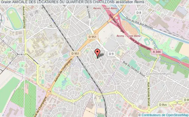 plan association Amicale Des Locataires Du Quartier Des Chatillons Reims