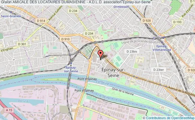 plan association Amicale Des Locataires Dumasienne - A.d.l.d. Épinay-sur-Seine