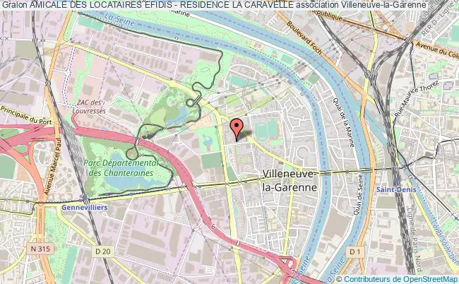 plan association Amicale Des Locataires Efidis - Residence La Caravelle Villeneuve-la-Garenne