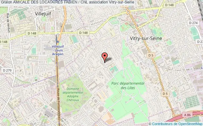plan association Amicale Des Locataires Fabien / Cnl Vitry-sur-Seine