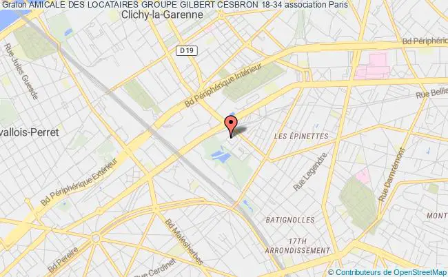 plan association Amicale Des Locataires Groupe Gilbert Cesbron 18-34 Paris