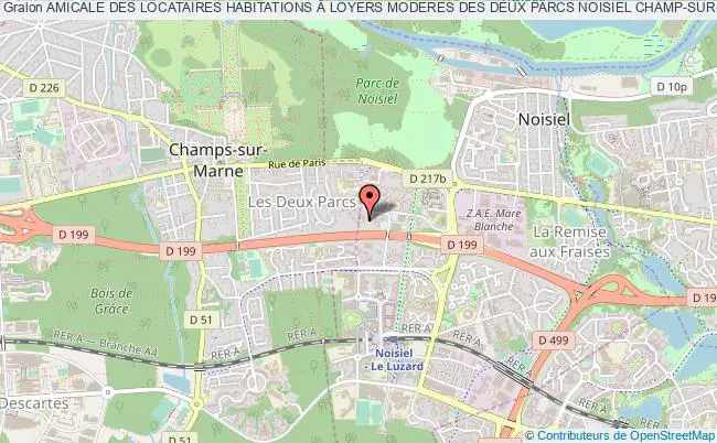 plan association Amicale Des Locataires Habitations Â Loyers Moderes Des Deux Parcs Noisiel Champ-sur-marne Champs-sur-Marne