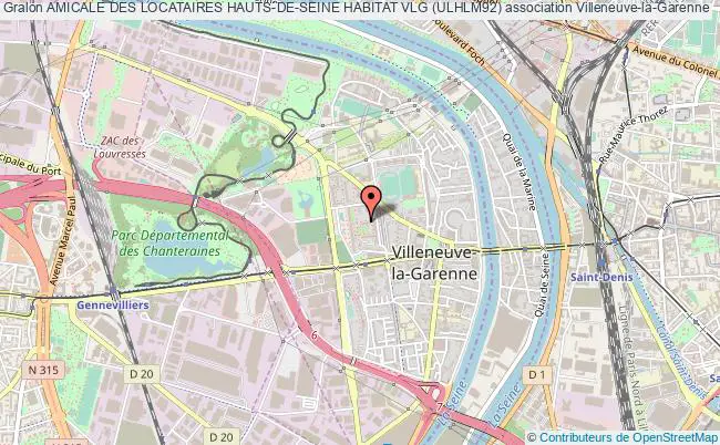 plan association Amicale Des Locataires Hauts-de-seine Habitat Vlg (ulhlm92) Villeneuve-la-Garenne