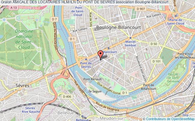 plan association Amicale Des Locataires Hlm/iln Du Pont De Sevres Boulogne-Billancourt