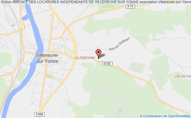 plan association Amicale Des Locataires Independante De Villeneuve Sur Yonne Villeneuve-sur-Yonne