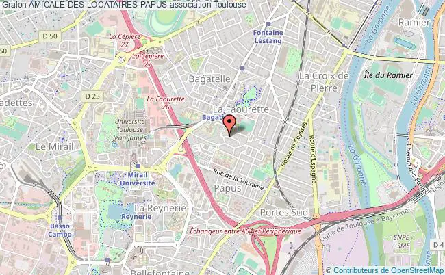 plan association Amicale Des Locataires Papus Toulouse