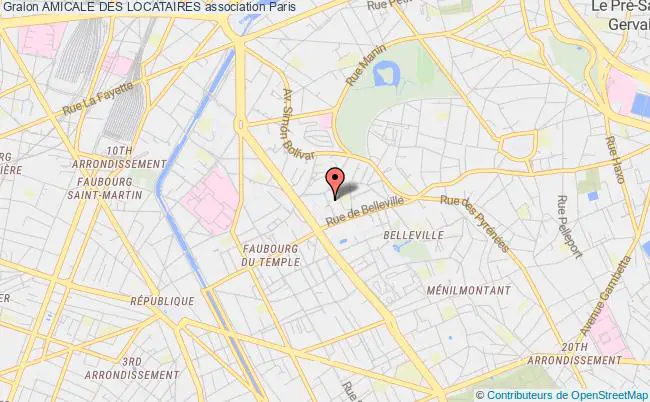 plan association Amicale Des Locataires Paris
