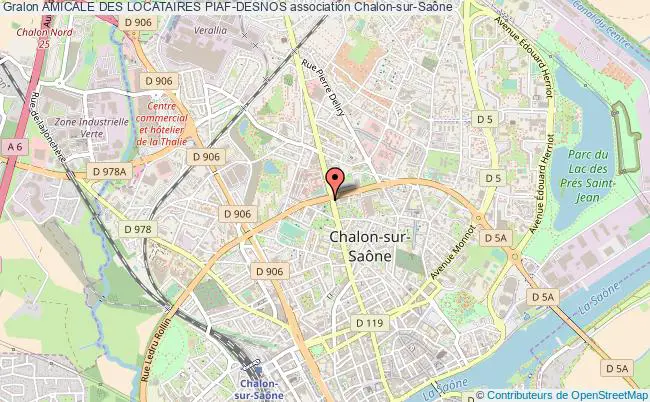 plan association Amicale Des Locataires Piaf-desnos Chalon-sur-Saône