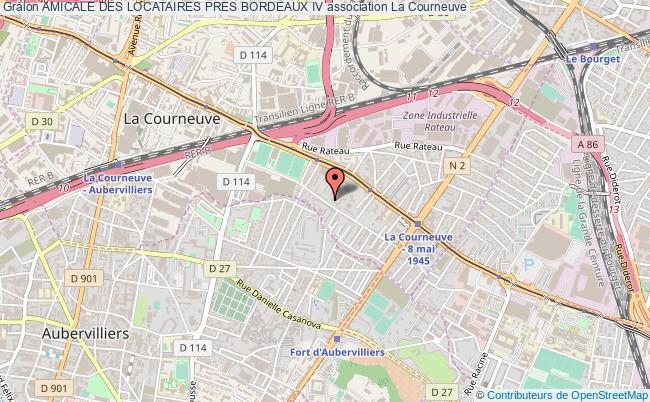 plan association Amicale Des Locataires Pres Bordeaux Iv La Courneuve