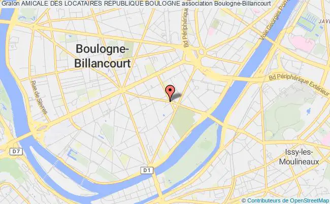 plan association Amicale Des Locataires RÉpublique Boulogne Boulogne-Billancourt