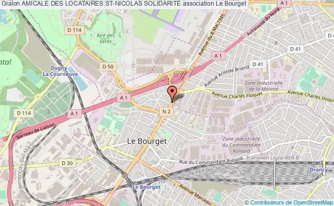 plan association Amicale Des Locataires St-nicolas SolidaritÉ le    Bourget
