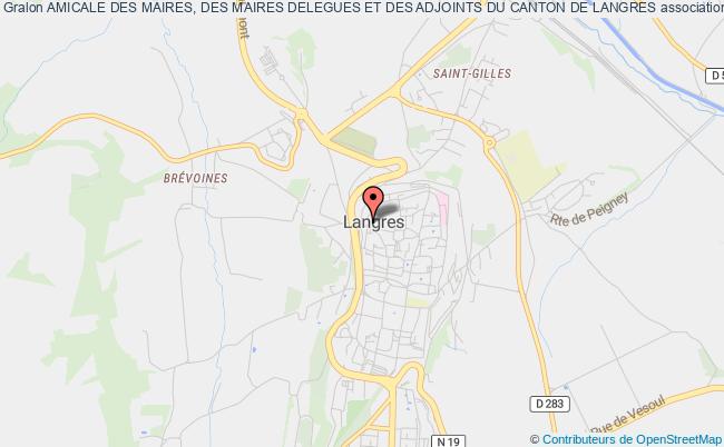 plan association Amicale Des Maires, Des Maires Delegues Et Des Adjoints Du Canton De Langres Langres
